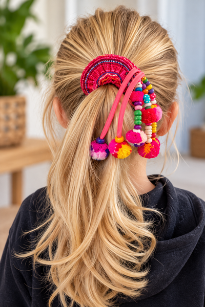 Boho Pom-Pom Hair Ties