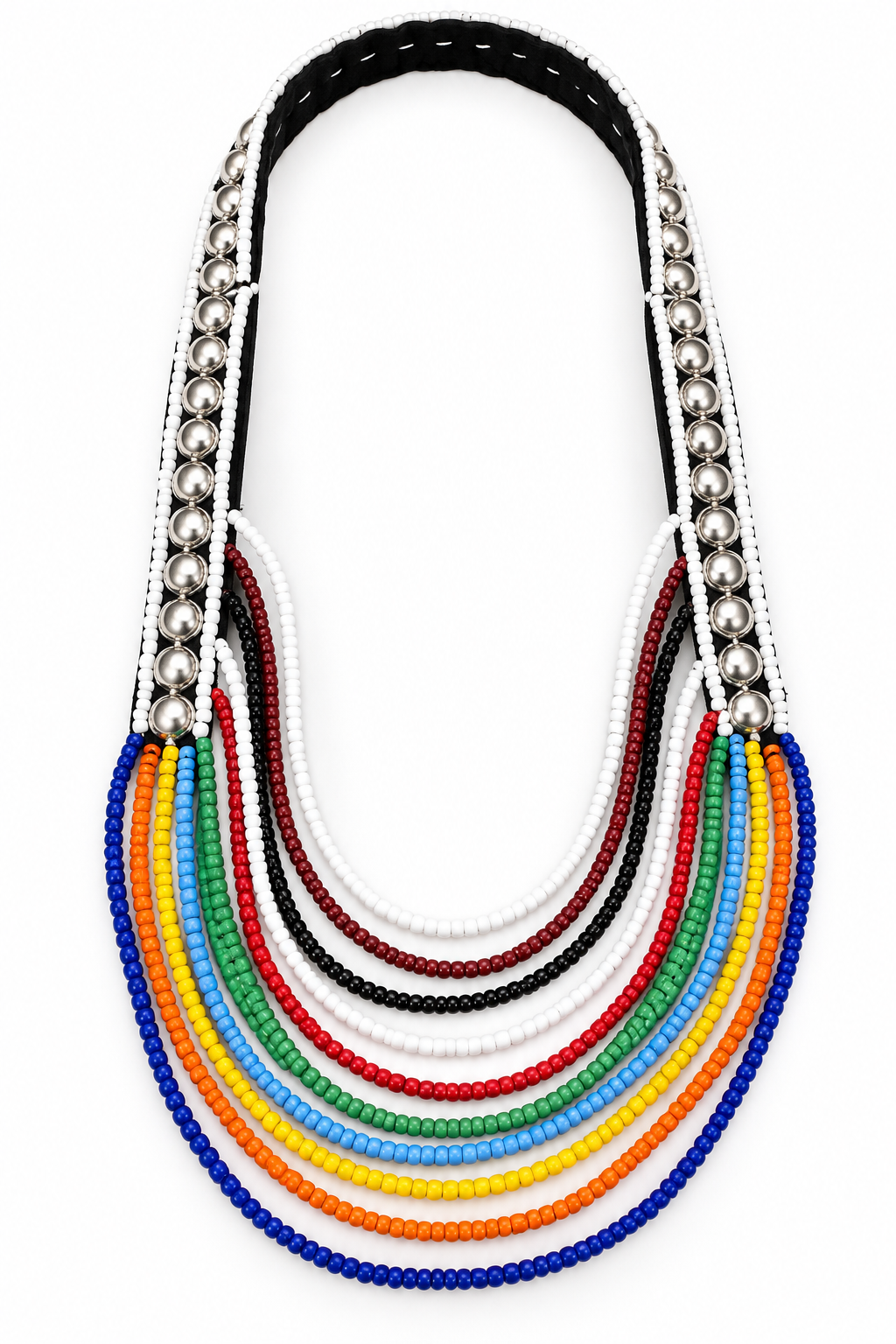 Hmong Tribal Cascade Beaded Necklace