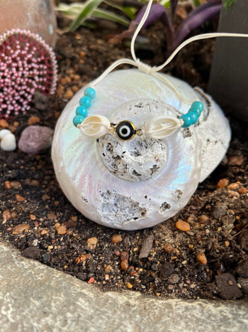 Evil Eye Cowrie Bracelet