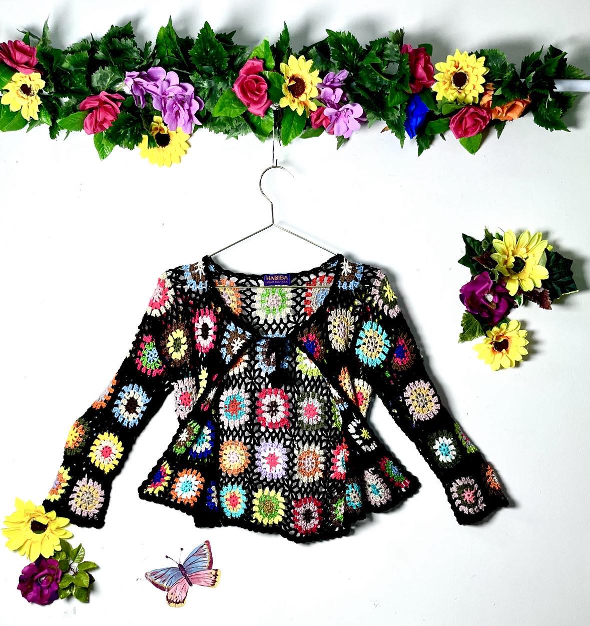 Boho Crochet Cropped Jacket