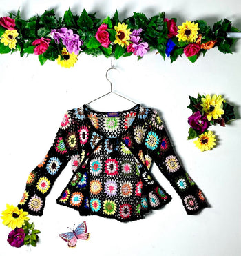 Boho Crochet Cropped Jacket