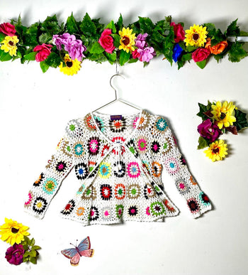 Boho Crochet Cropped Jacket