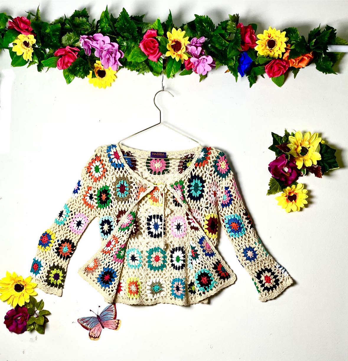 Boho Crochet Cropped Jacket