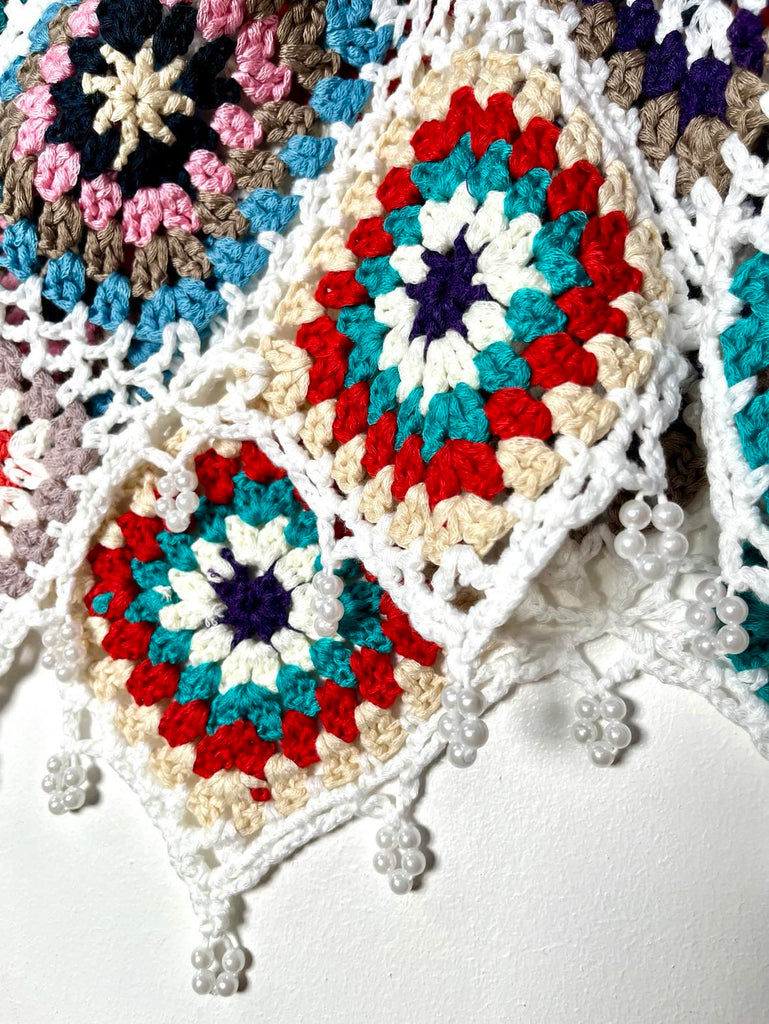 Boho Crochet Mini Skirt