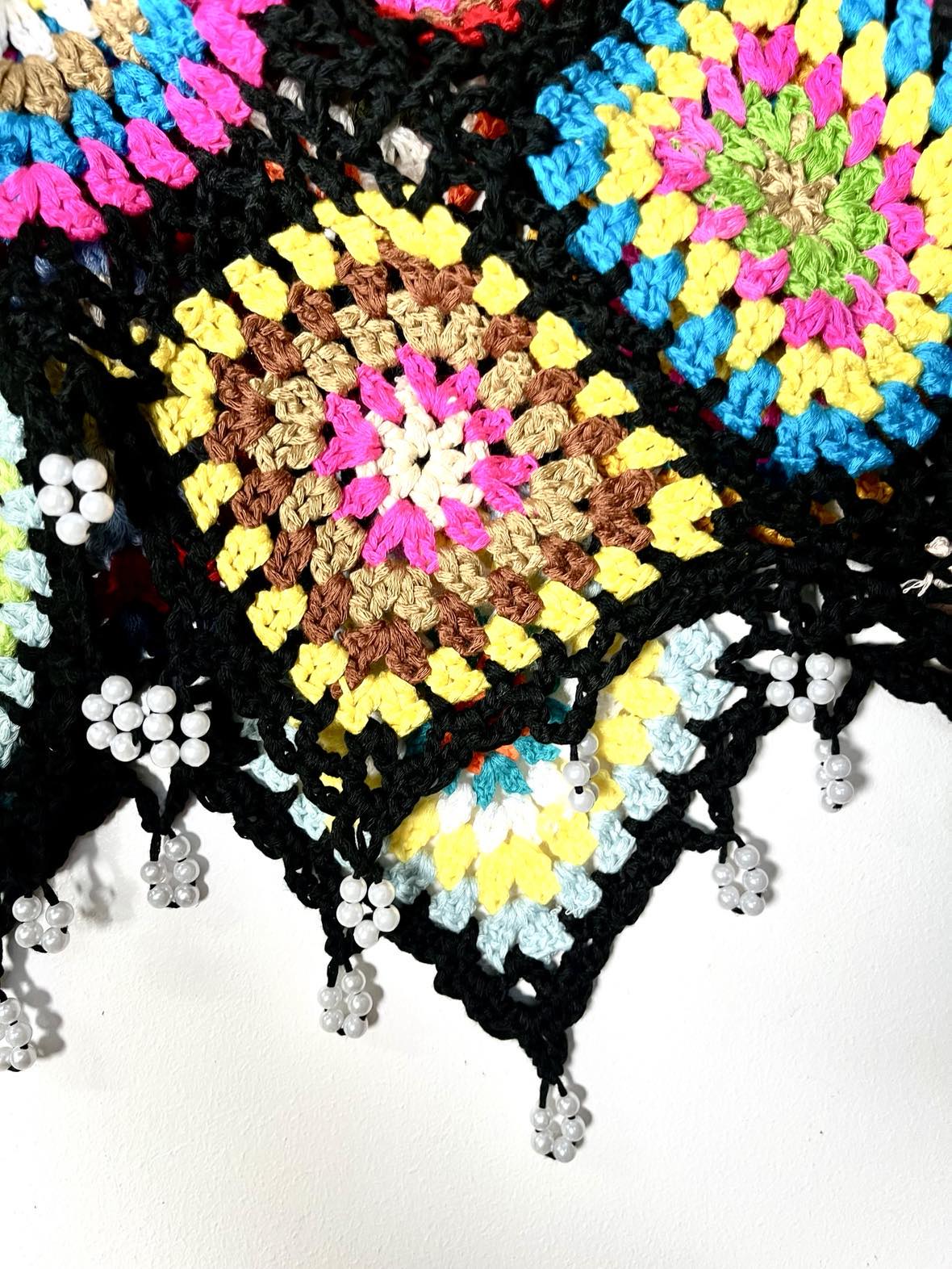 Boho Crochet Mini Skirt