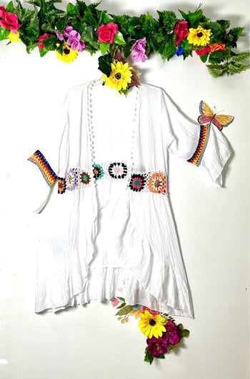 Cotton Granny Square Kimono