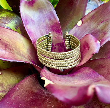 Brass 7-Tiered Bangle