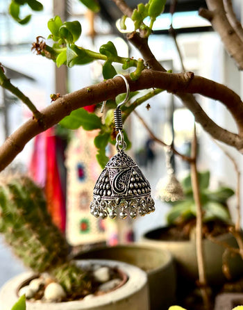 Silver Jhumka Earings