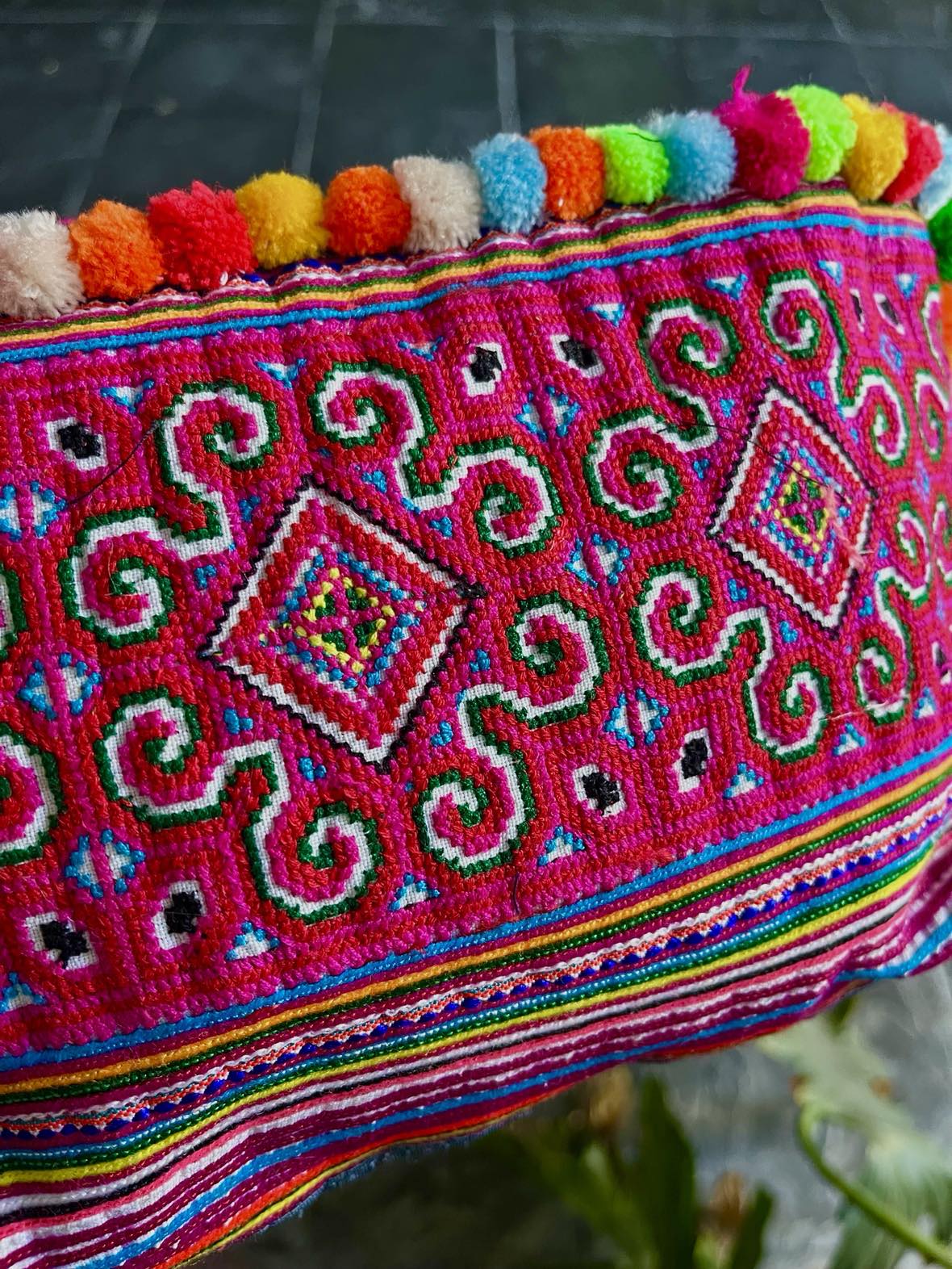 Hmong Pom Pom Handbag
