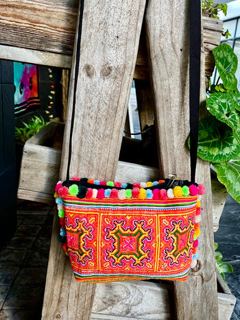 Hmong Pom Pom Handbag