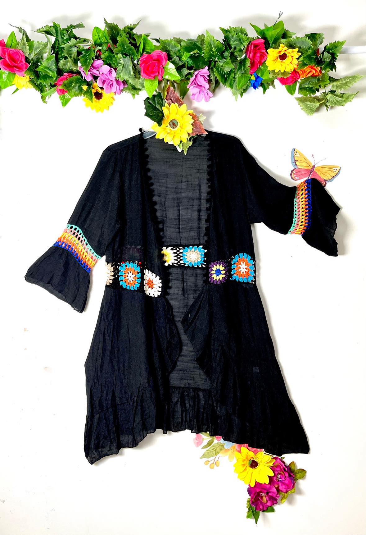 Cotton Granny Square Kimono