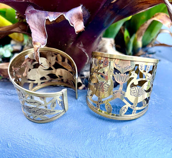 Brass Cuff Cut-Out Bangle