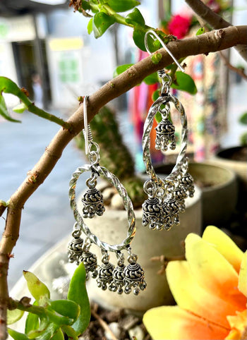 Tribal Gypsy Hoop Jhumka Earings