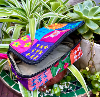 Boho Silk Patch Cosmetic Bag