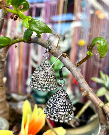 Silver Jhumka Earings