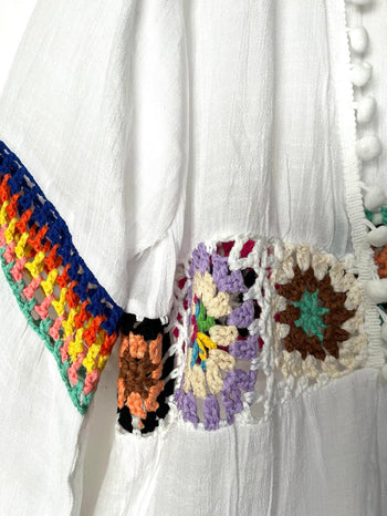 Cotton Granny Square Kimono