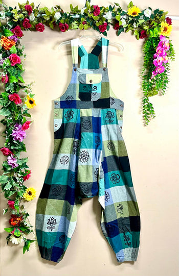 Patchwork Nappy Dungarees Medium