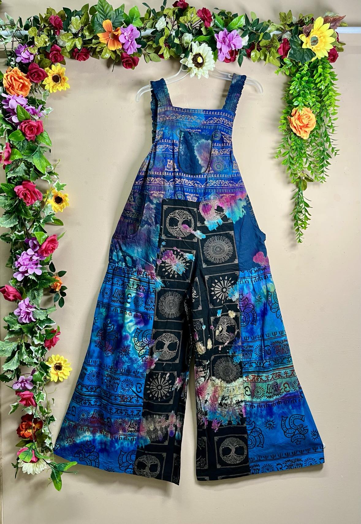 My Thai Wide-Leg Patchwork Dungaree