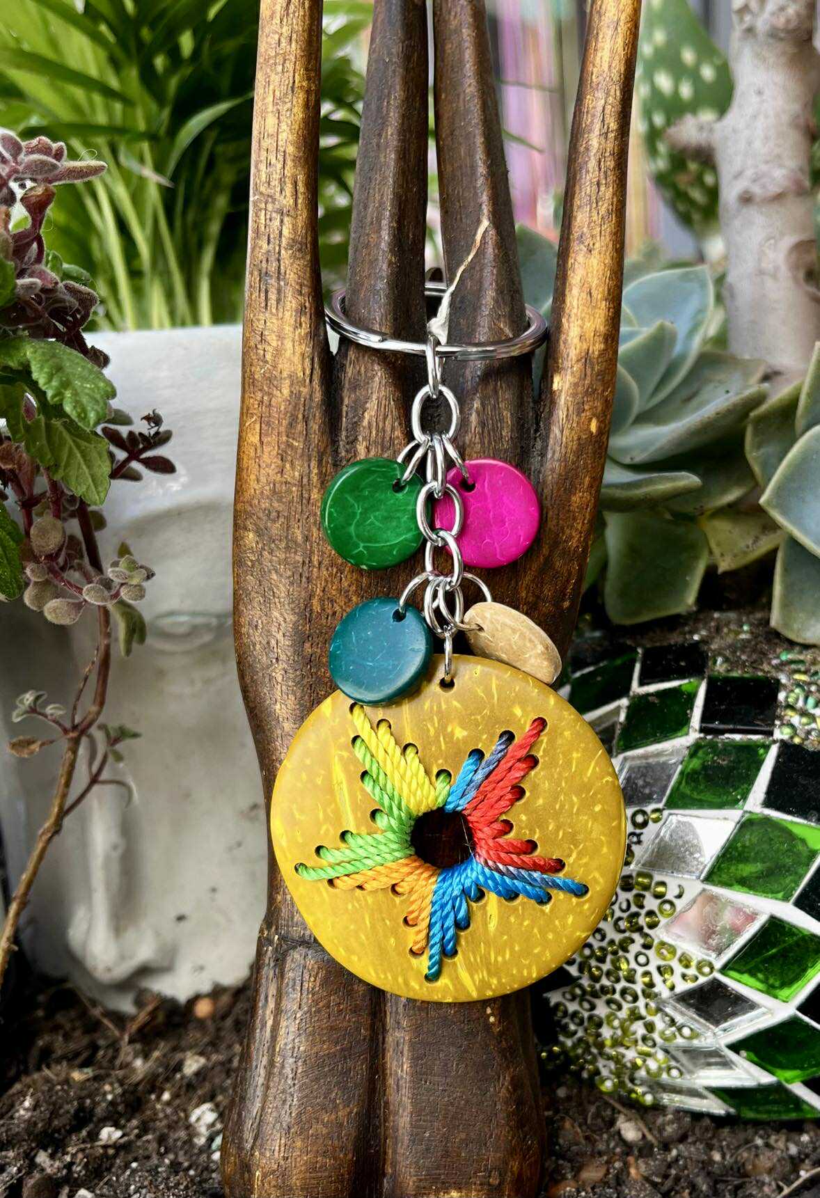 Wood Boho Keyrings