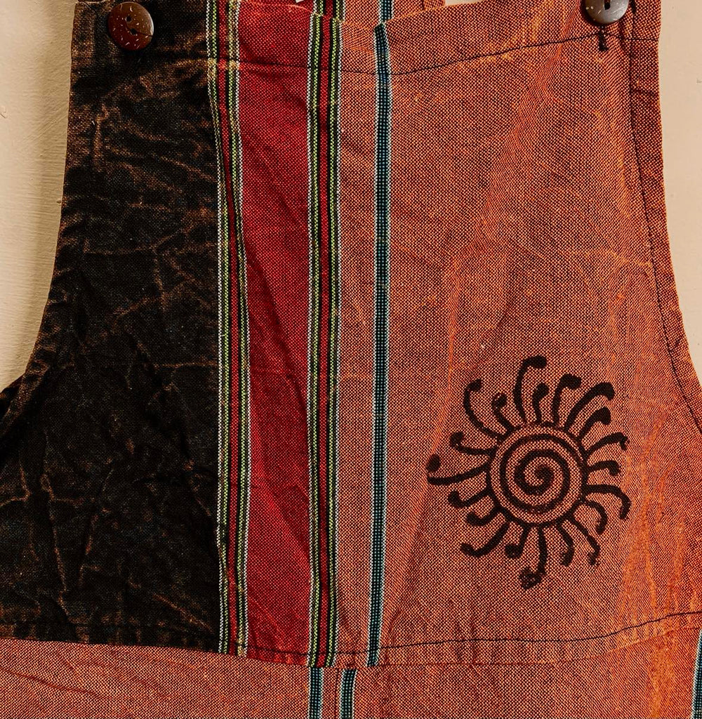 Sharma Hippie-Print Dungarees M/L