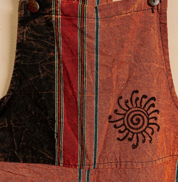 Sharma Hippie-Print Dungarees M/L