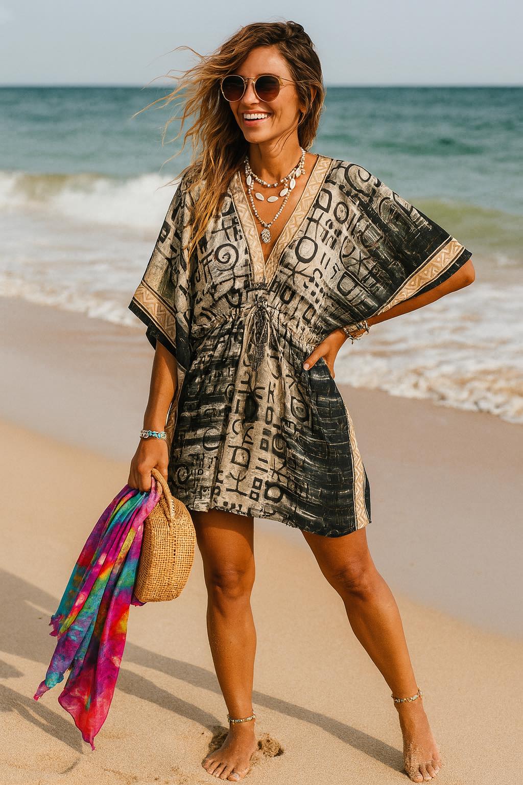 Silk Short Oasis Kaftan
