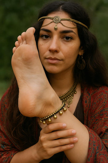 Boho Brass  Bell Anklet