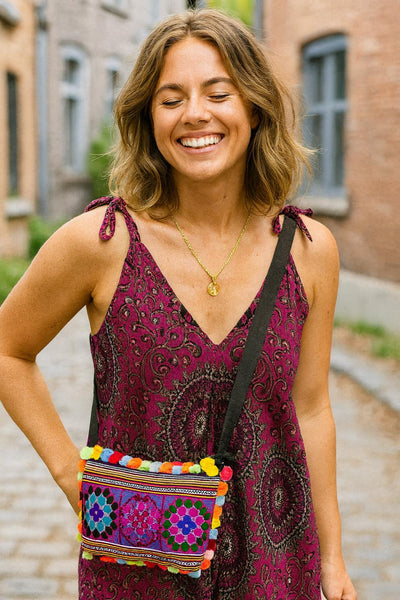 Hmong Pom Pom Handbag