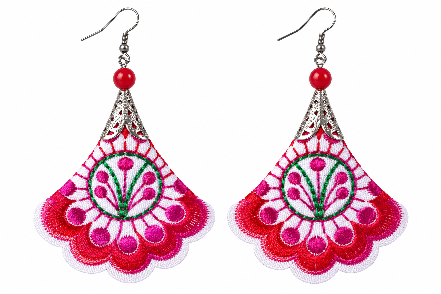 Embroidered Boho Earings