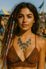 Boho Sunflower Filigree Necklace