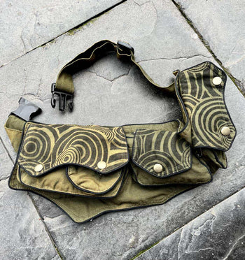Boho Spiral Green Utility Belt