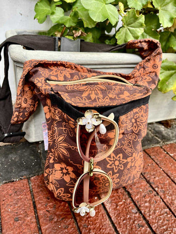 Boho Festival Floral Moon Bag