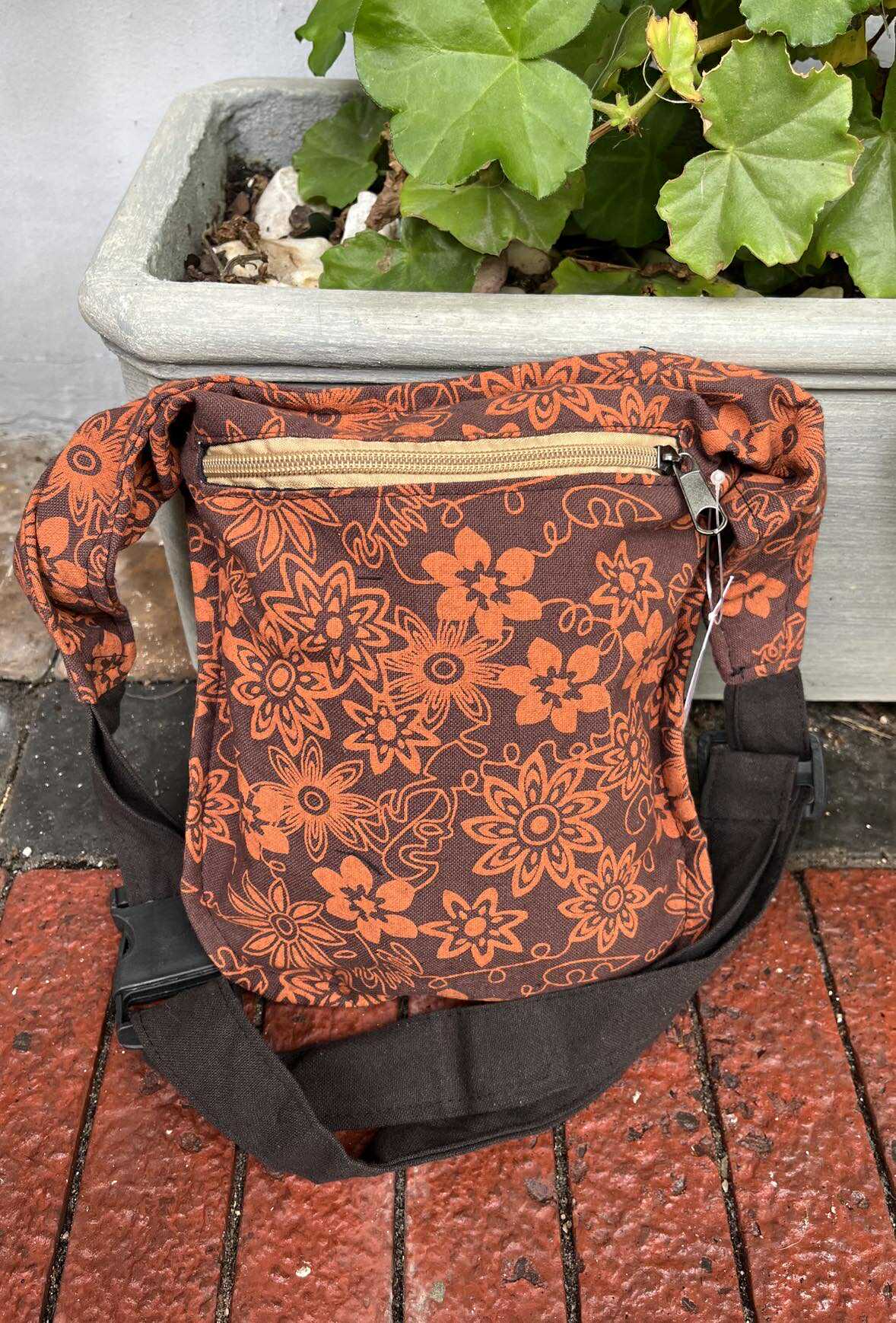 Boho Festival Floral Moon Bag