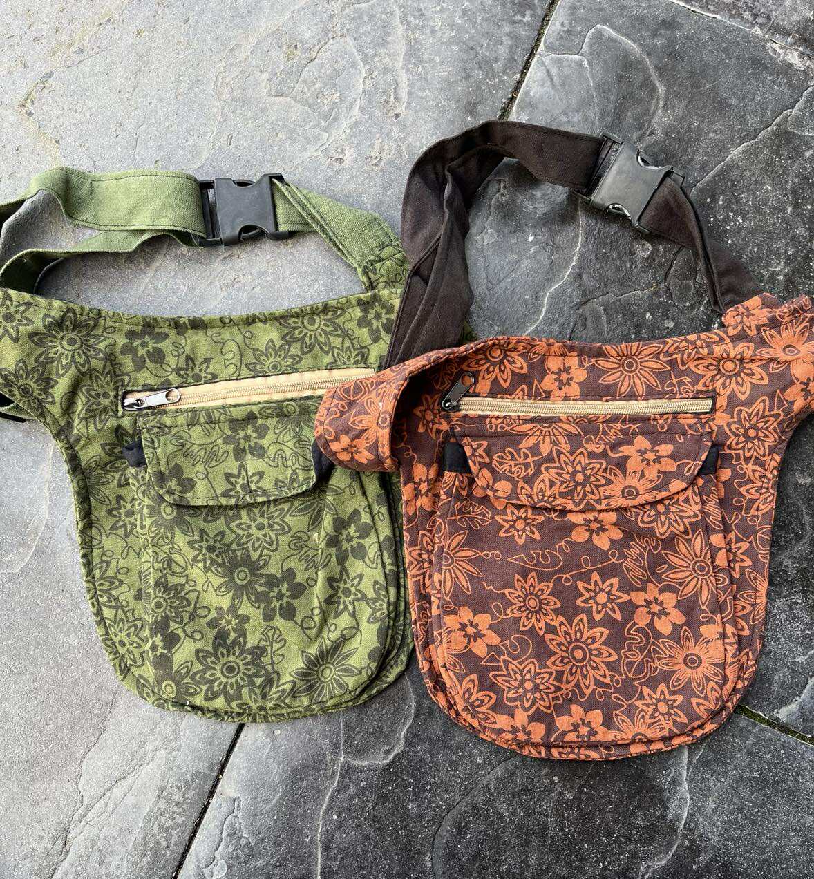 Boho Festival Floral Moon Bag