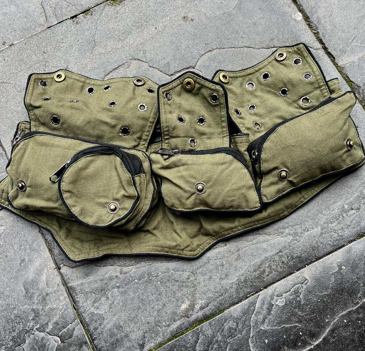 Boho Utility Belt With Brass Studs