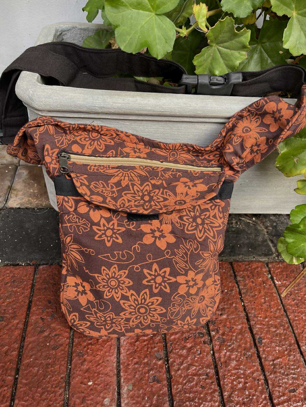 Boho Festival Floral Moon Bag