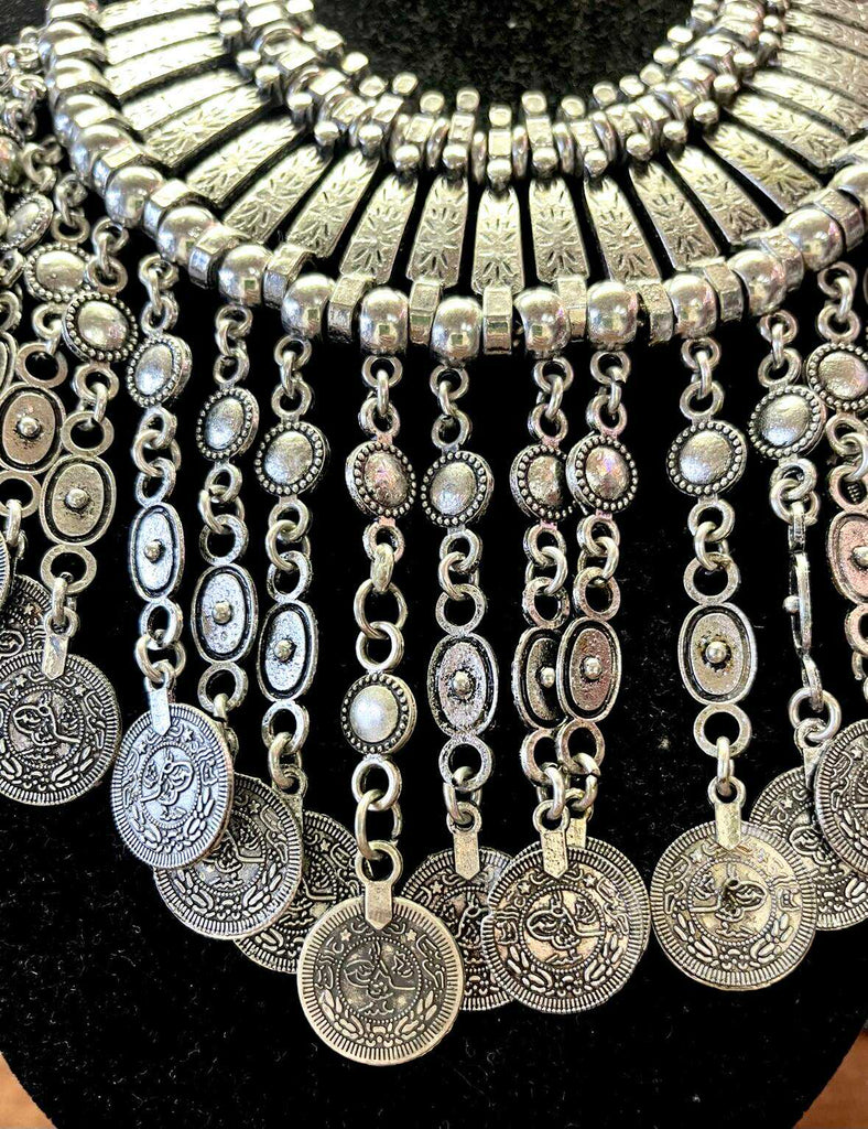 Nomad Moon Tribal Coin Necklace