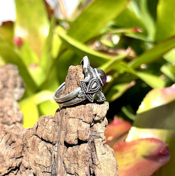 Mystic Shield  Gemstone Ring