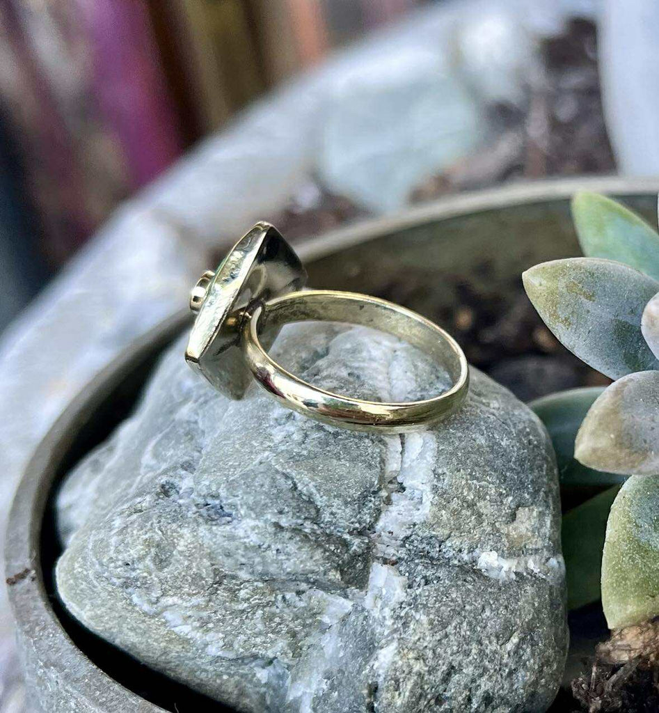 Evil Eye Brass Ring