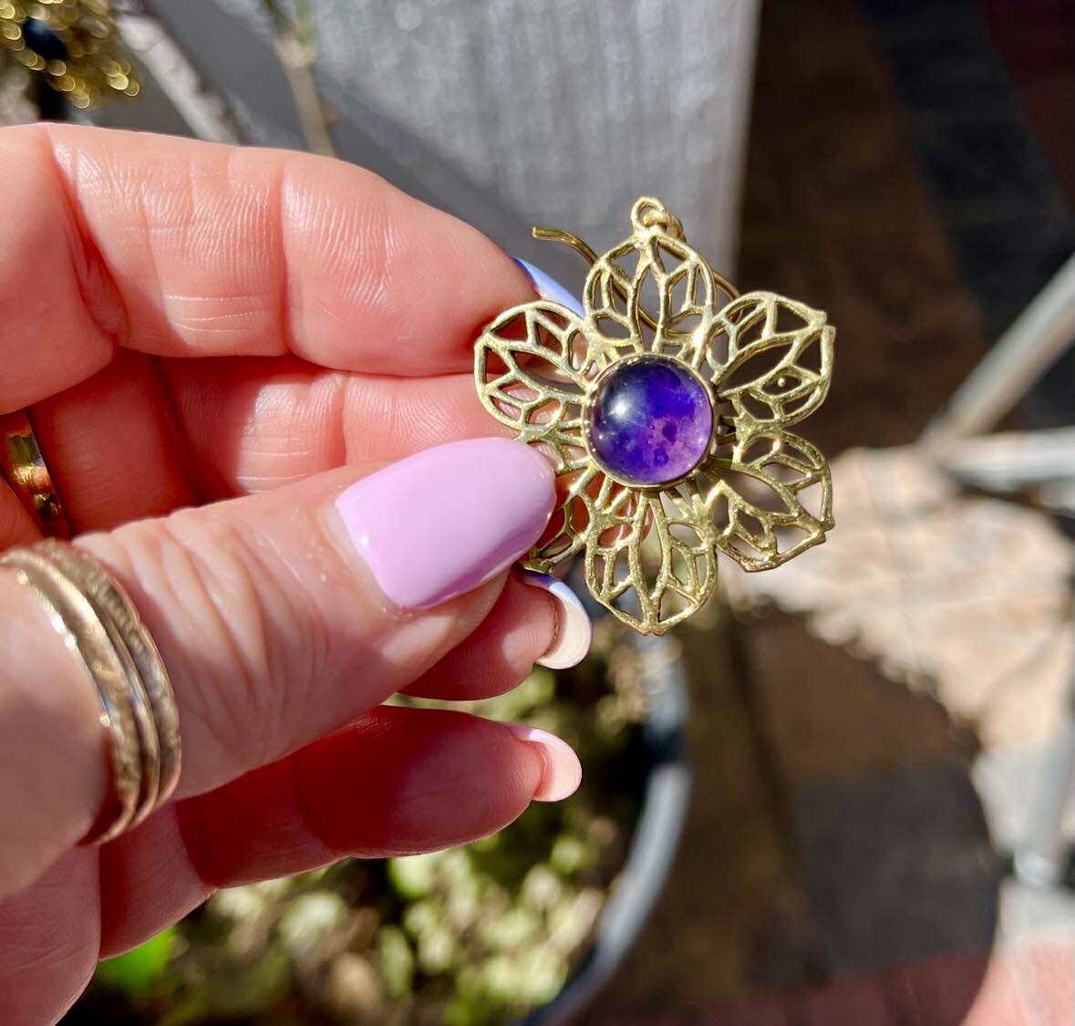Flower Radiance Gemstone Rings
