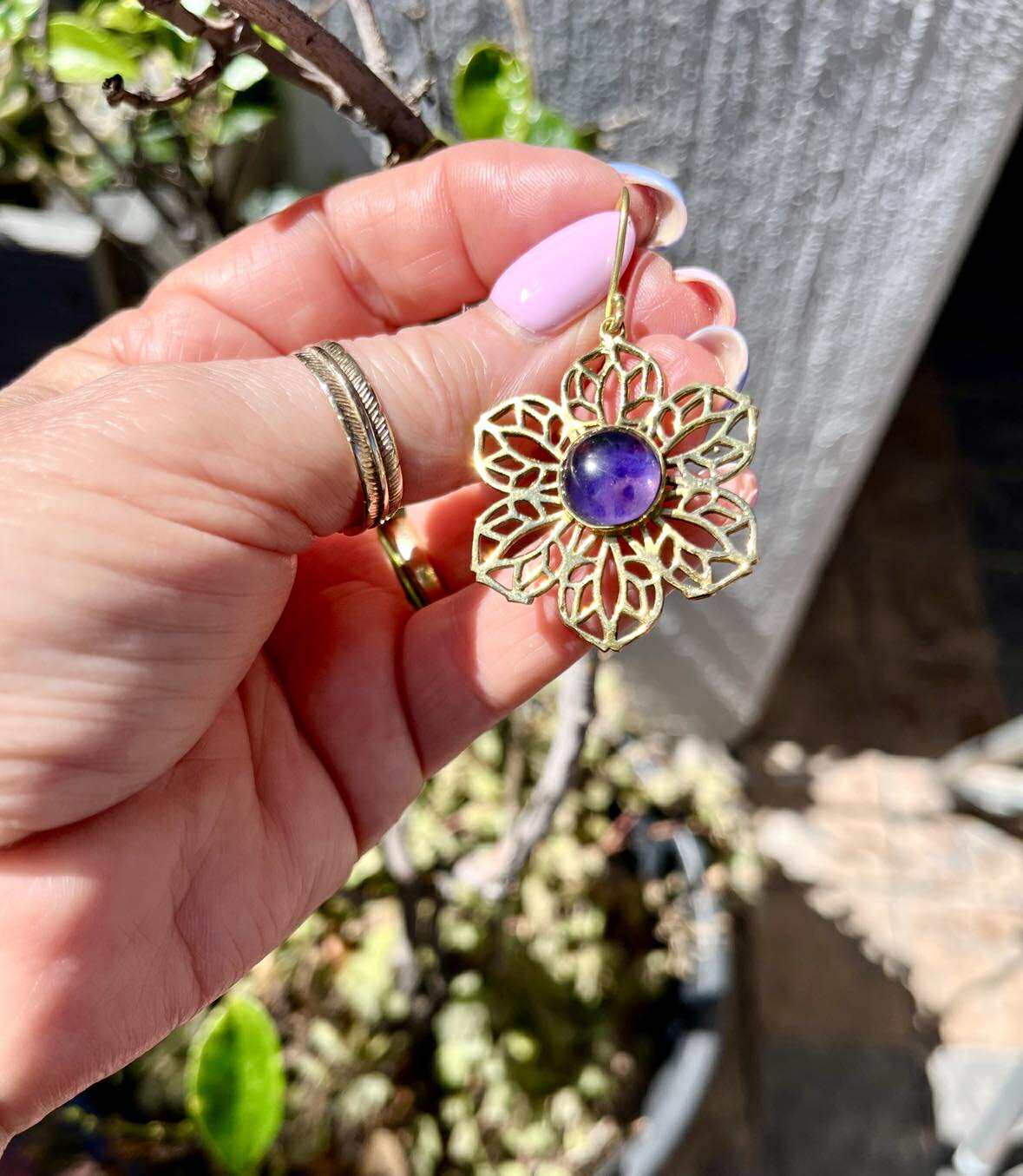Flower Radiance Gemstone Rings