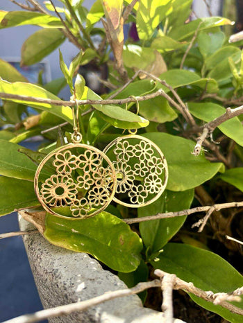 Boho Brass Bloom Earings