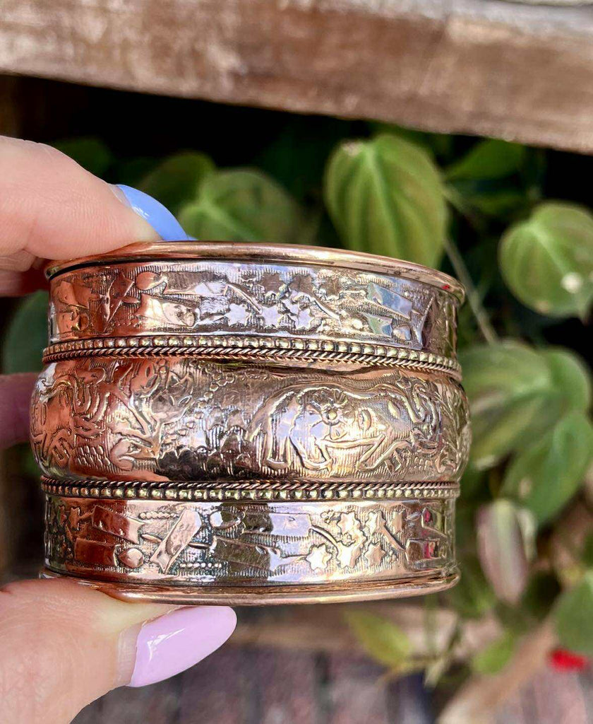 Elephant Guardian Copper Cuff