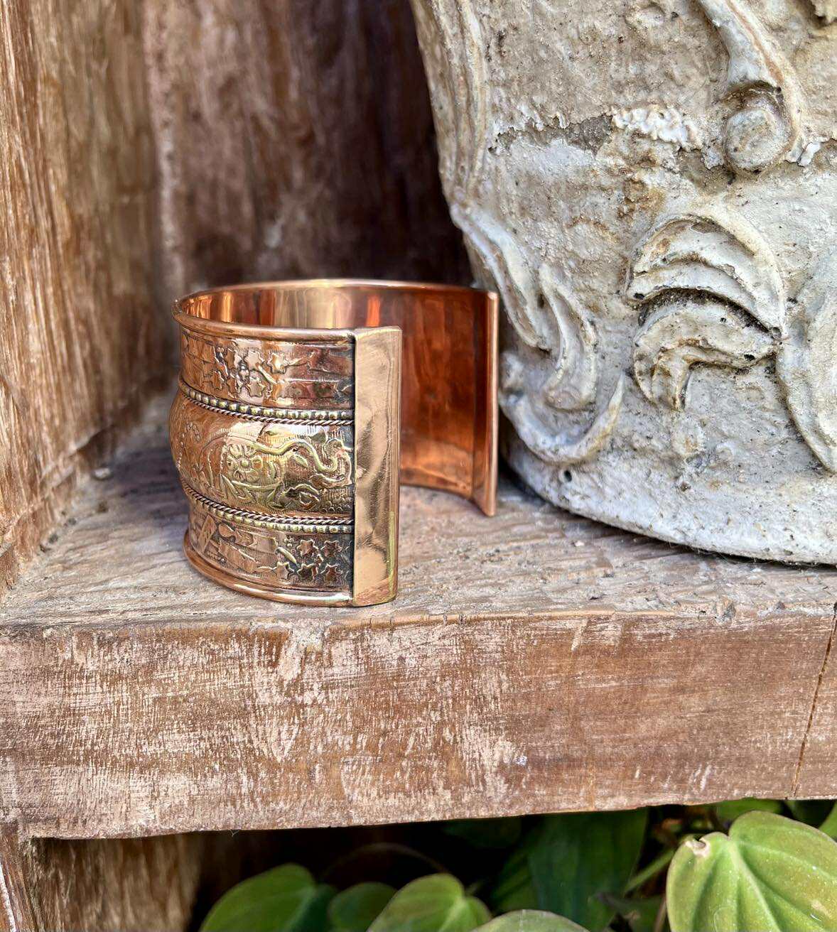 Elephant Guardian Copper Cuff