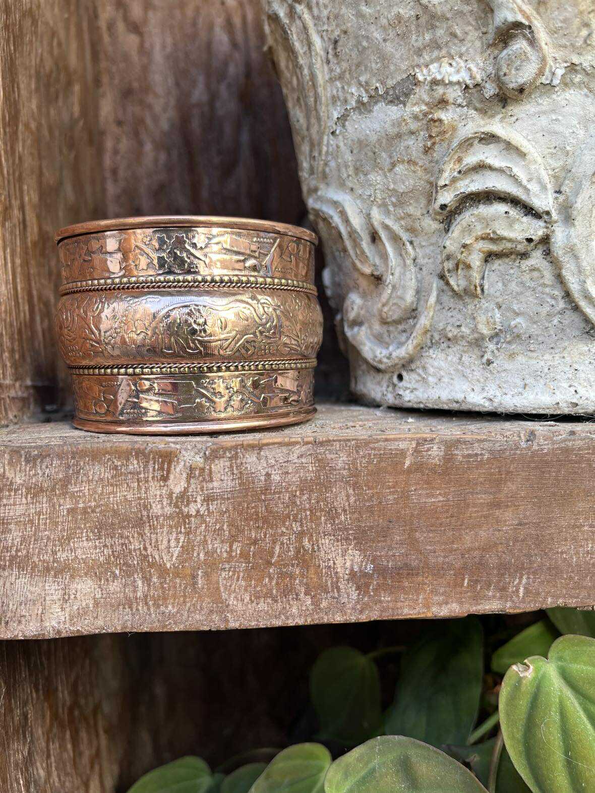 Elephant Guardian Copper Cuff