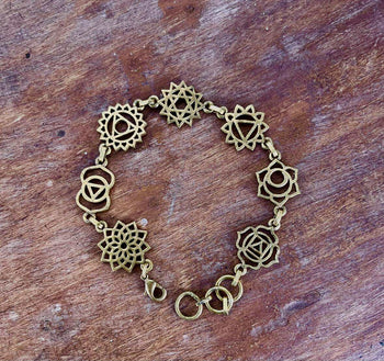 Chakra Brass Bracelet