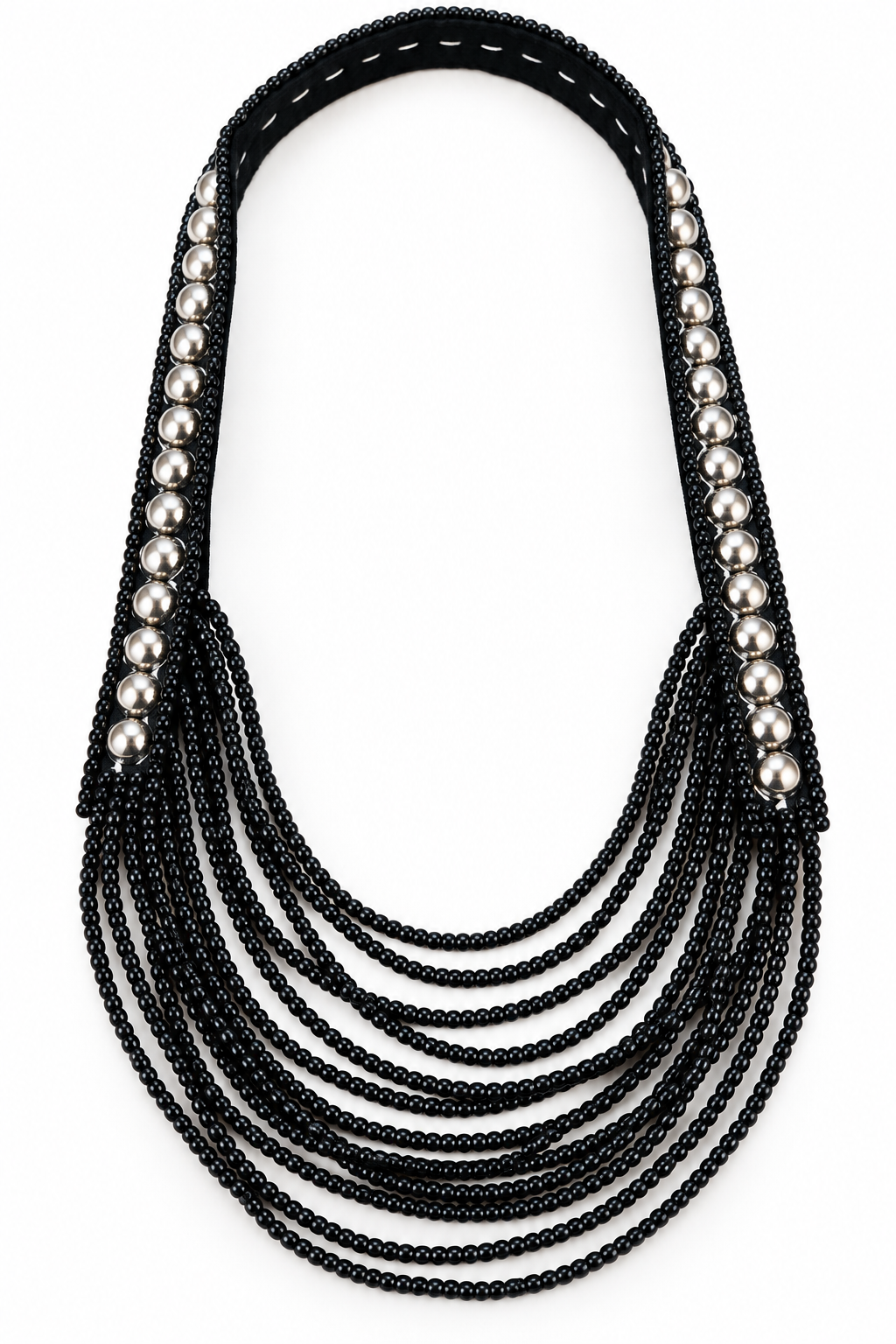 Hmong Tribal Cascade Beaded Necklace