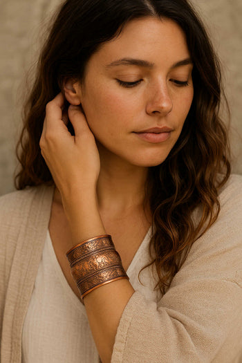 Elephant Guardian Copper Cuff