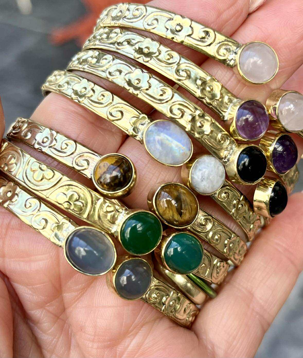 Sunkissed Gem Bangles