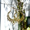 Brass Phoenix Wing Hoops